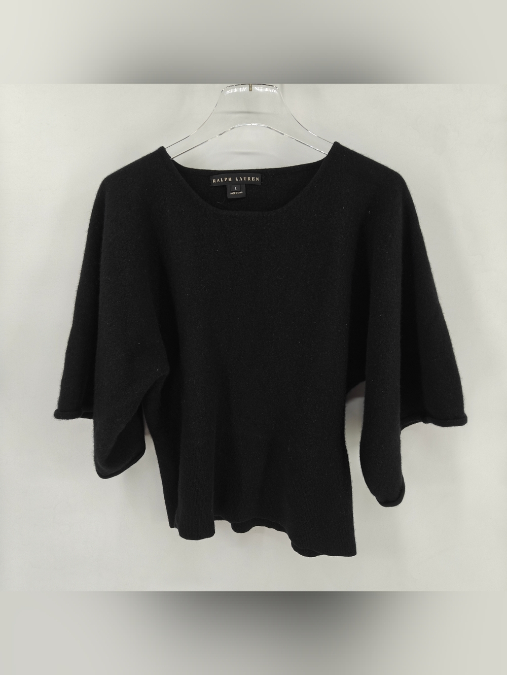 Ralph Lauren women's batwing sleeve Cashmere sweater Size L